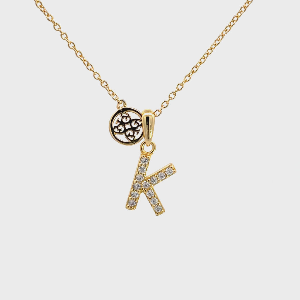 Georgini Luxury Letters K Initial Pendant Gold
