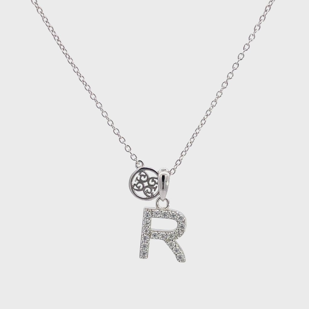 Georgini Luxury Letters R Initial Pendant Silver