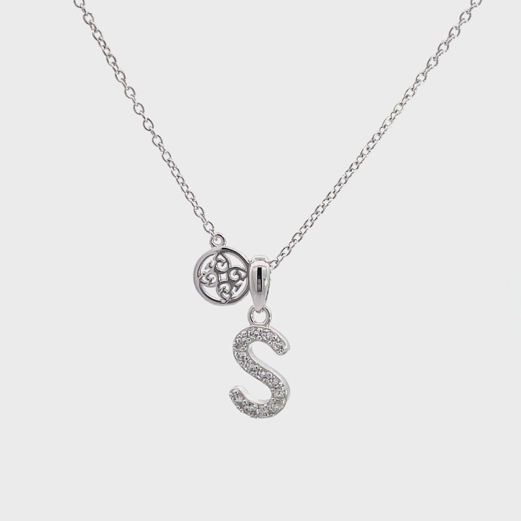 Georgini Luxury Letters S Initial Pendant Silver