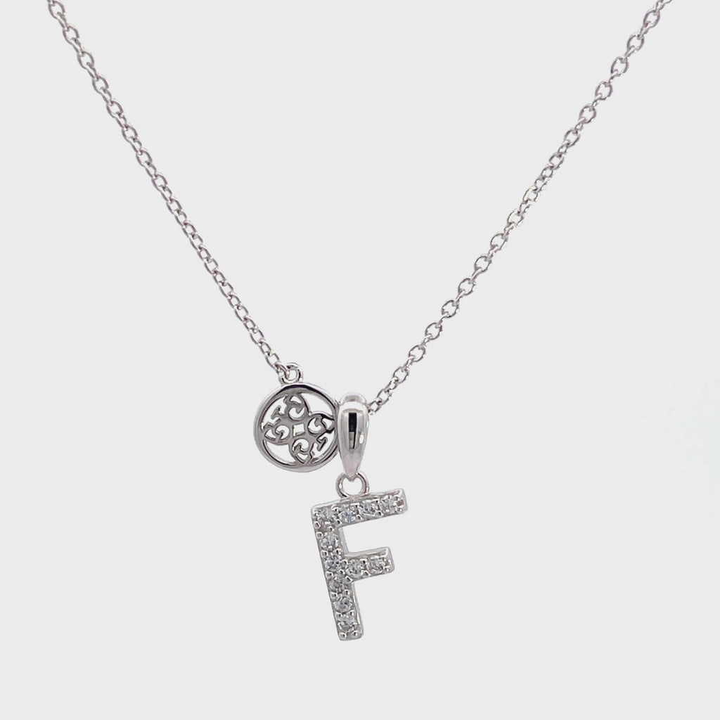 Georgini Luxury Letters F Initial Pendant Silver