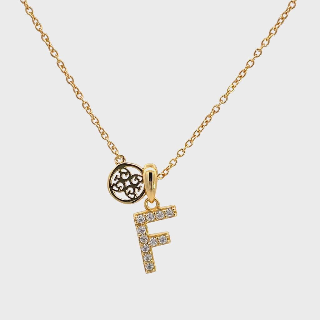 Georgini Luxury Letters F Initial Pendant Gold