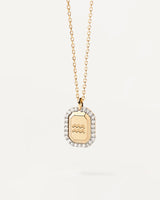 PDPAOLA Scorpio Necklace Engraved In Octagonal Pendant