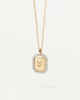 PDPAOLA Scorpio Necklace Engraved In Octagonal Pendant