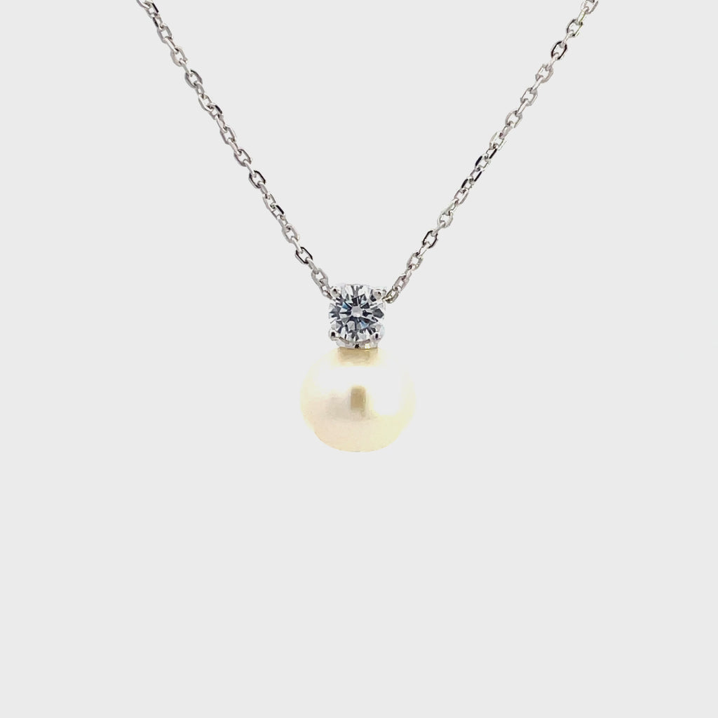 Georgini Oceans Noosa Freshwater Pearl Necklace Silver
