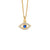 Ellani Blue Cubic Zirconia Evil Eye Bezel Set