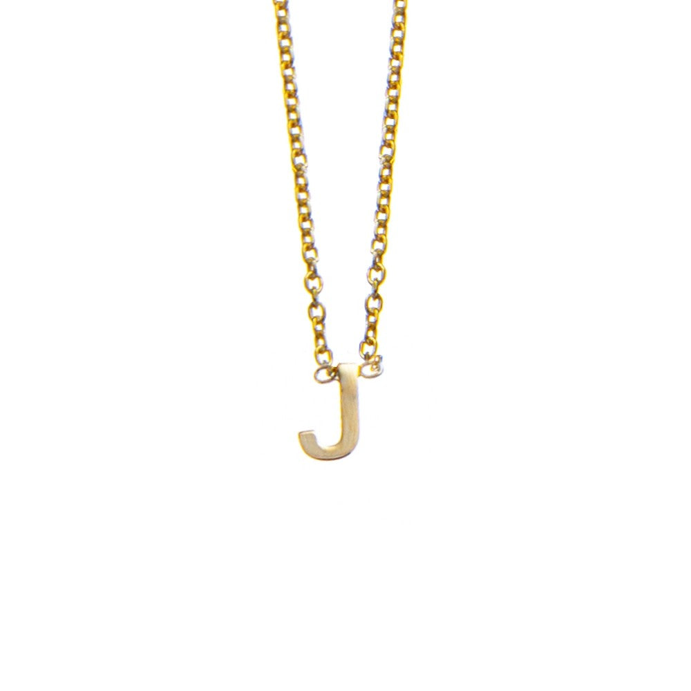 J pendant necklace deals gold