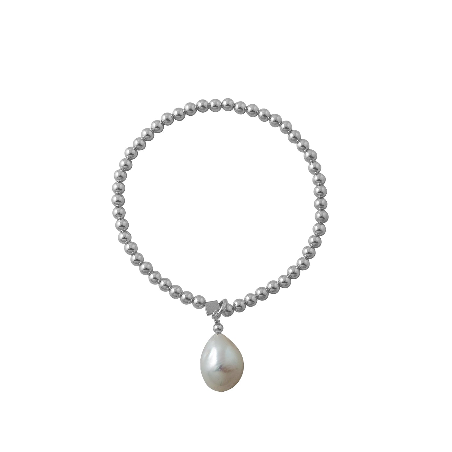 Von Treskow Stretchy Bracelet with Baroque Pearl