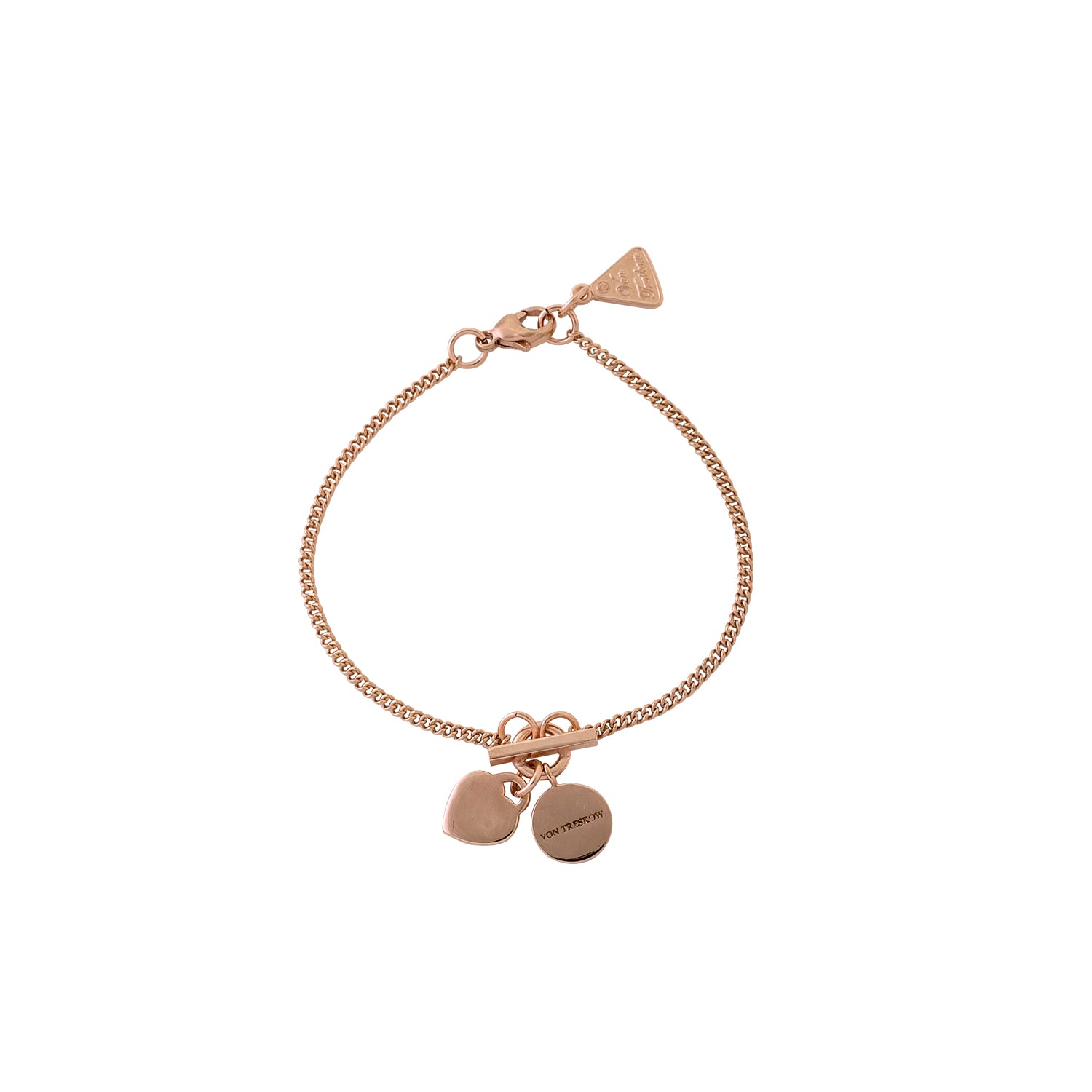 Von Treskow Flat Heart & Plate Bracelet