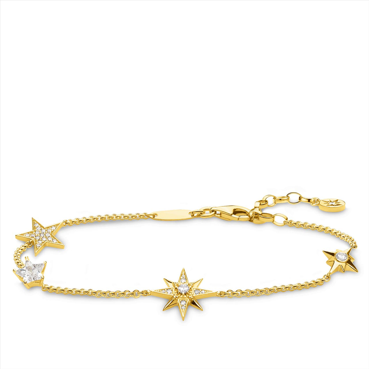 Thomas Sabo Gold Plated Stars Bracelet 16-19cm