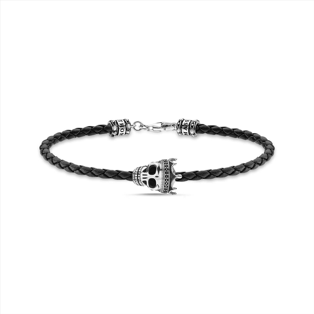 Thomas Sabo Leather Bracelet Skull 19cm