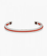 Pig & Hen 'Navarach' Cuff in Coral Red & Silver