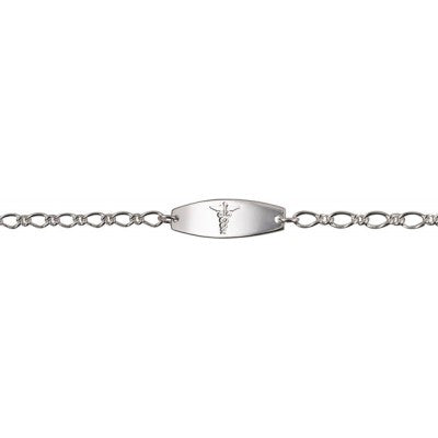 Medic Alert ID Bracelet in Sterling Silver