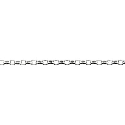 Silver Oval Belcher Link Anklet