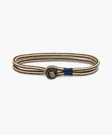 Pig & Hen 'Don Dino' Ivory and Brown Rope Bracelet with Black Shackle - Large