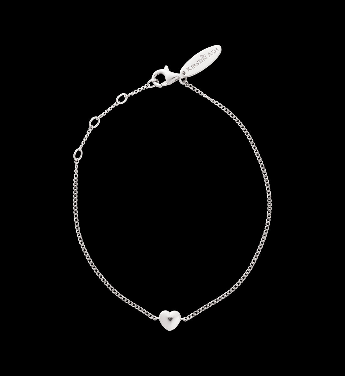 Kirstin Ash Sterling Silver Heart Charm Bracelet