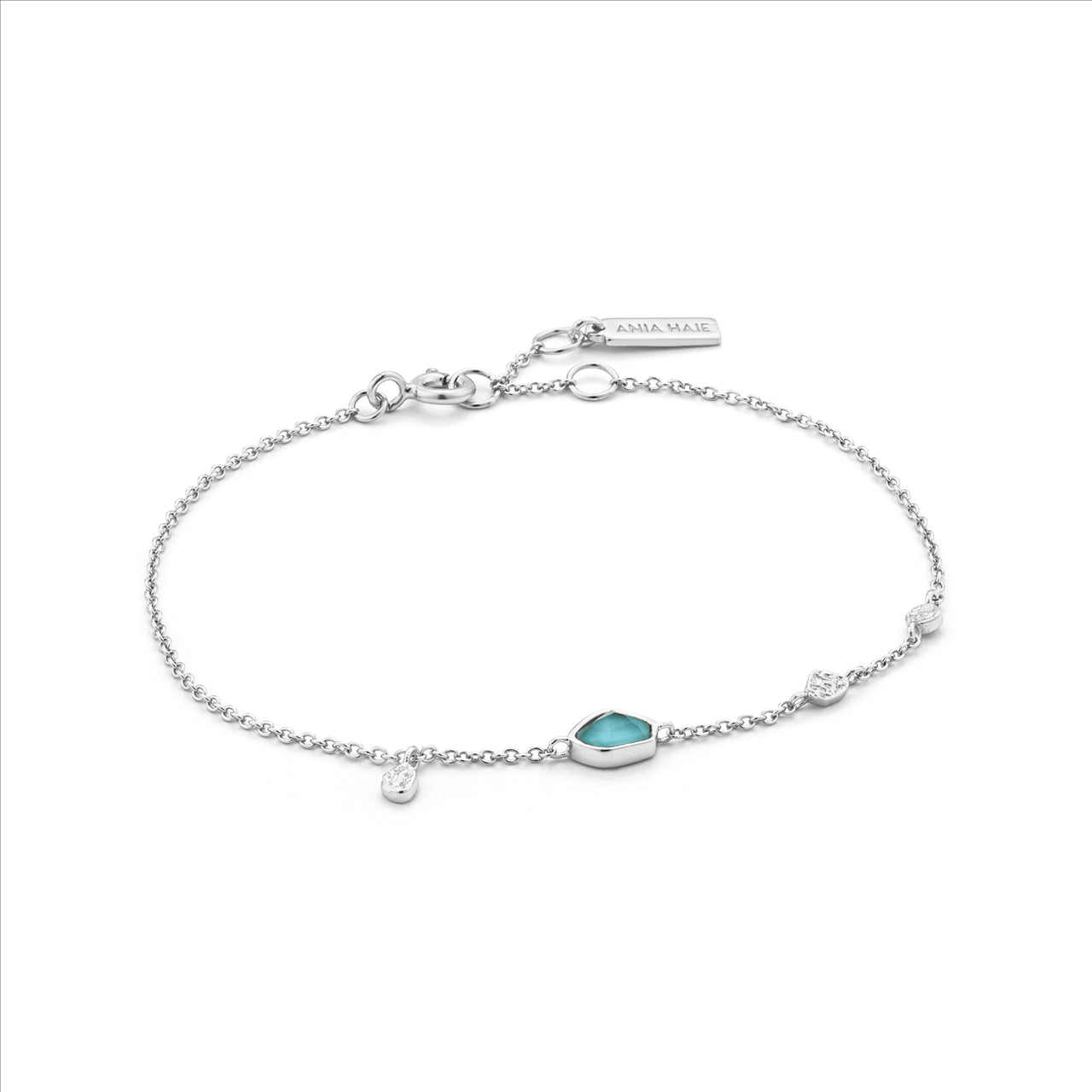 Ania Haie Turquoise Discs Silver Bracelet.