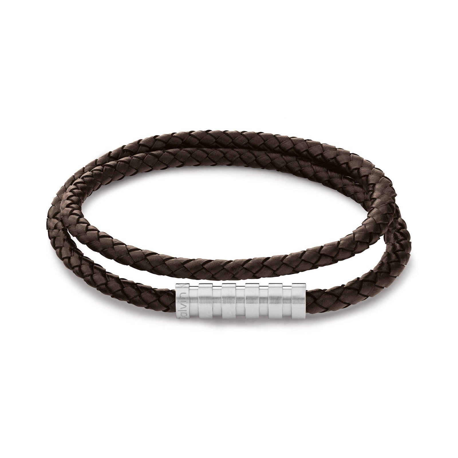 Calvin Klein Jewellery Brown Leather Men s Bracelet Burrows Jewellers