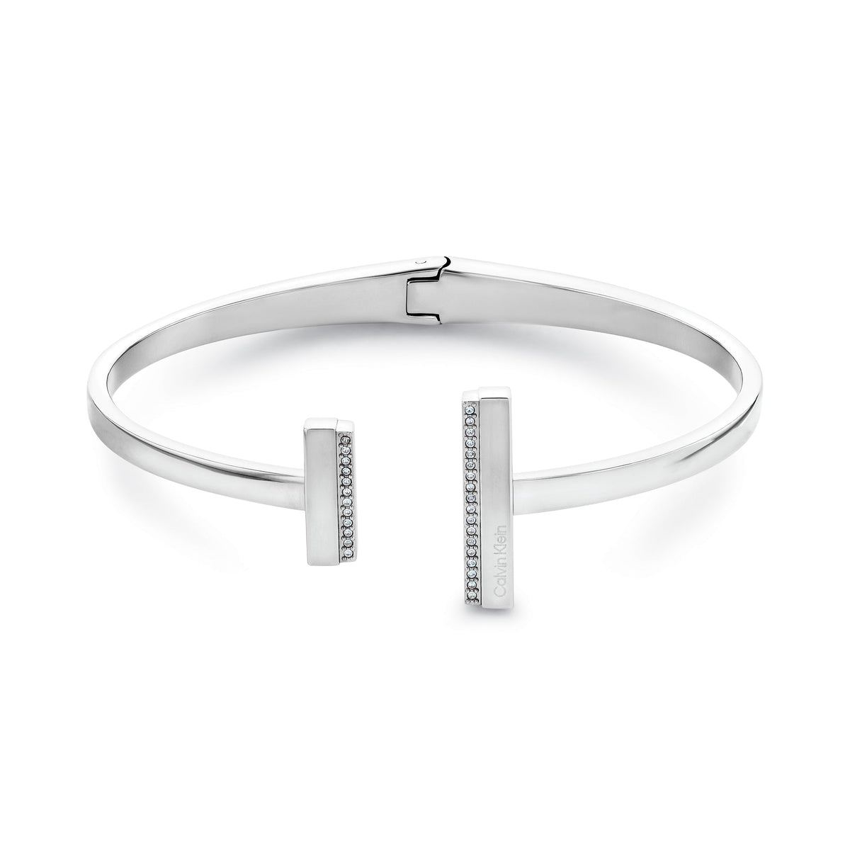 Calvin Klein Jewellery Stainless Steel with Crystal Women&#39;s Hinge Bangle