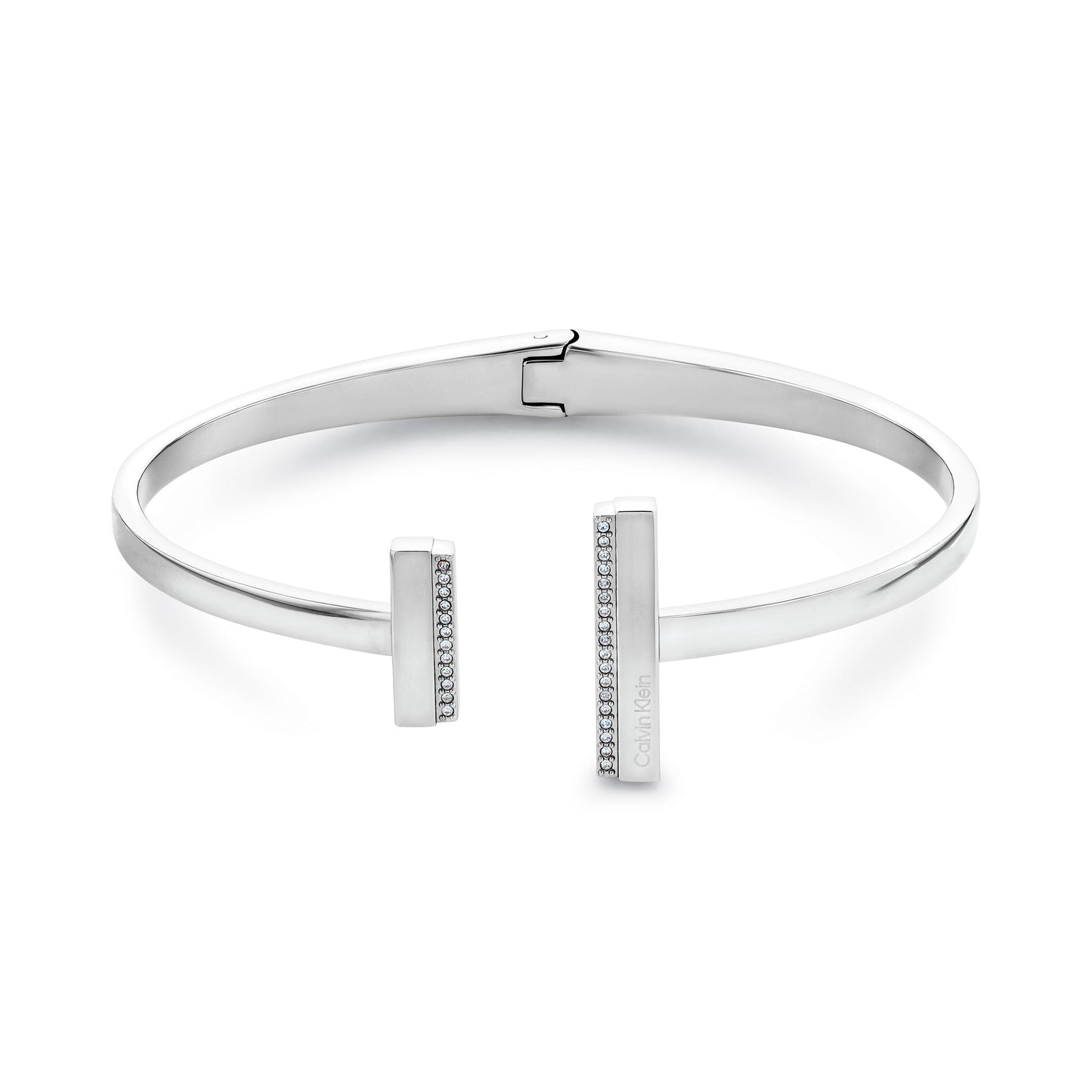 Calvin Klein Jewellery Stainless Steel with Crystal Women's Hinge Bangle