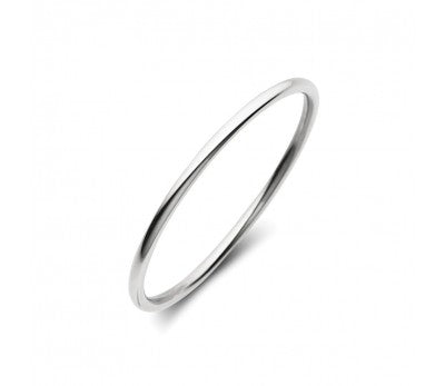 Sterling Silver Full Round Hollow Golf Bangle