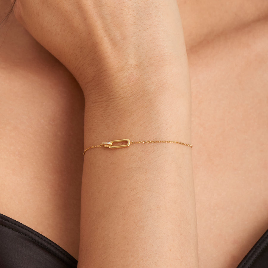 Ania Haie Gold Glam Interlock Bracelet