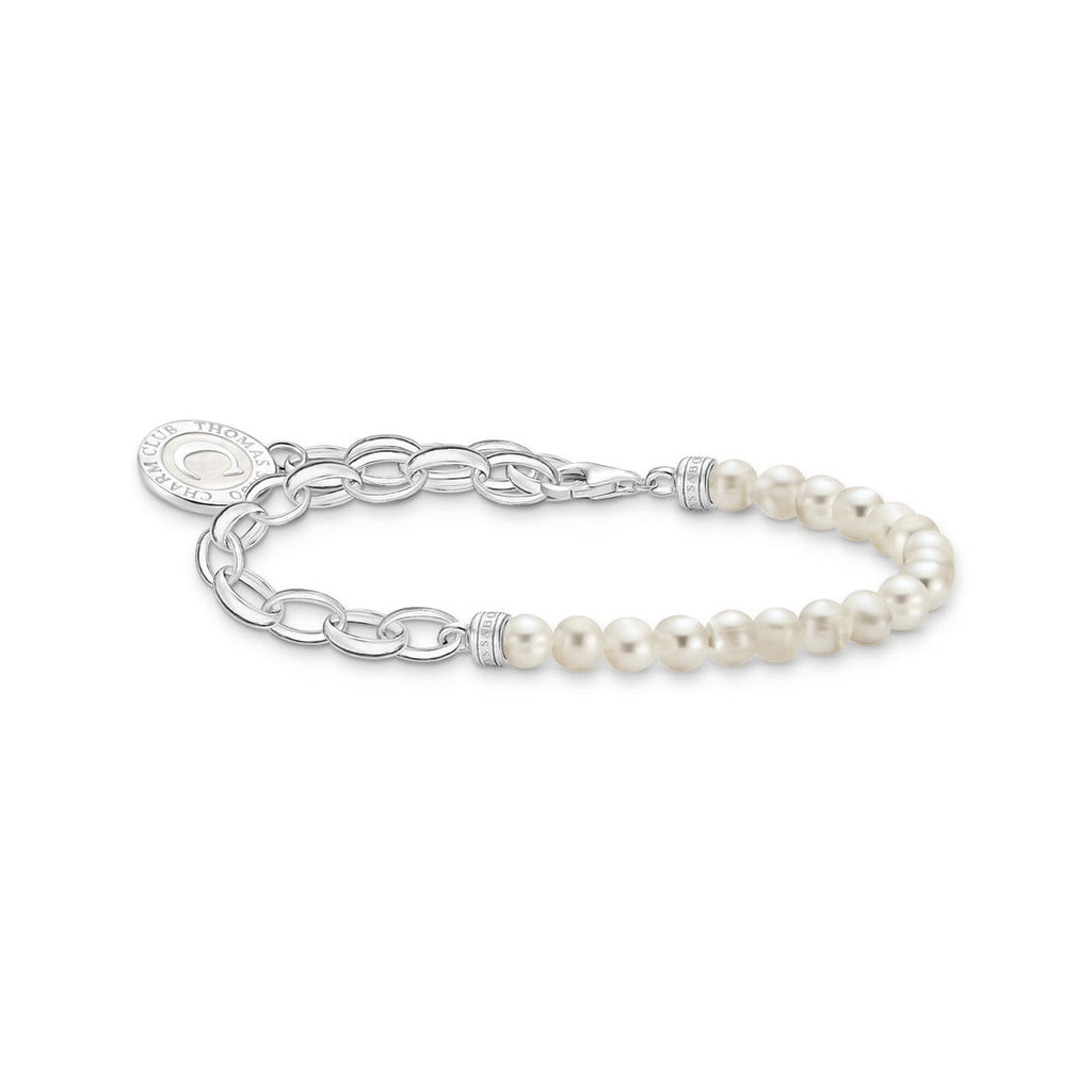 Thomas Sabo Charmista Chain and Pearl Charm Bracelet 17cm