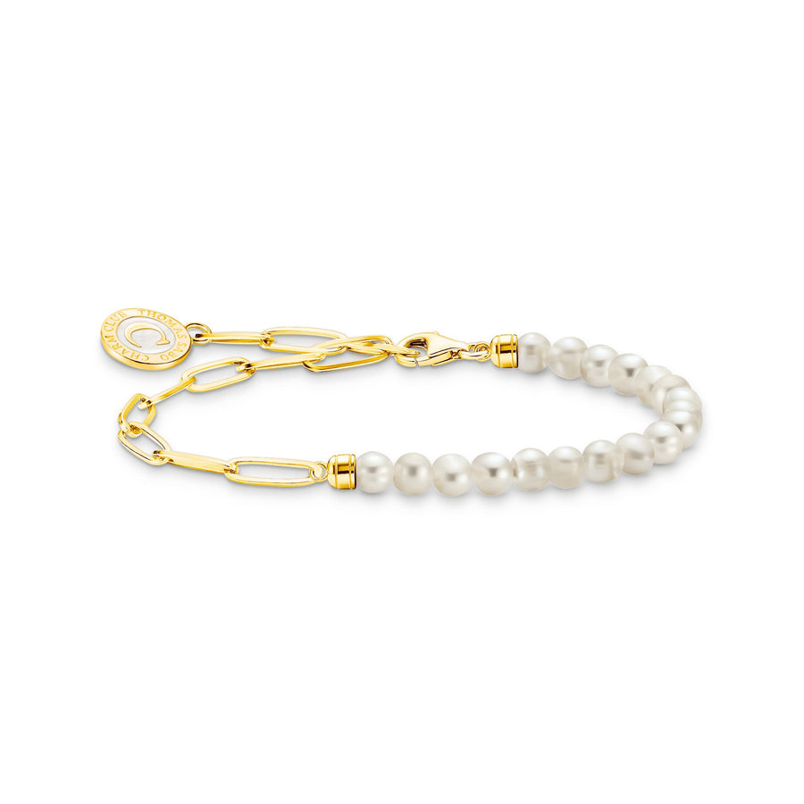 Thomas Sabo Bracelet With Charmista Disc Gold Plated 19cm