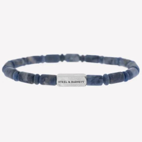 Colourful Cal - Matte Sodalite -Stone Stretch Bead Bracelet
