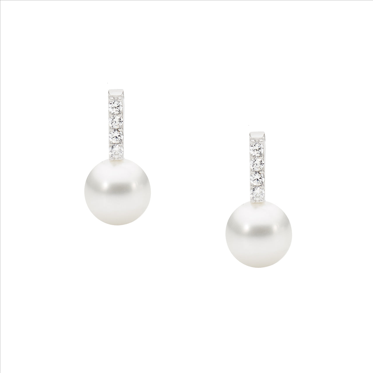 Ellani Cubic Zirconia and Pearl Studs