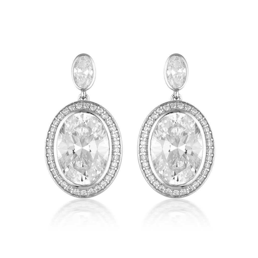 Georgini Luxe Grandenzza Silver Cubic Zirconia Earrings