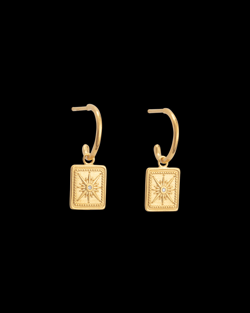 Kirstin Ash 18ct Gold Plated True North Hoops