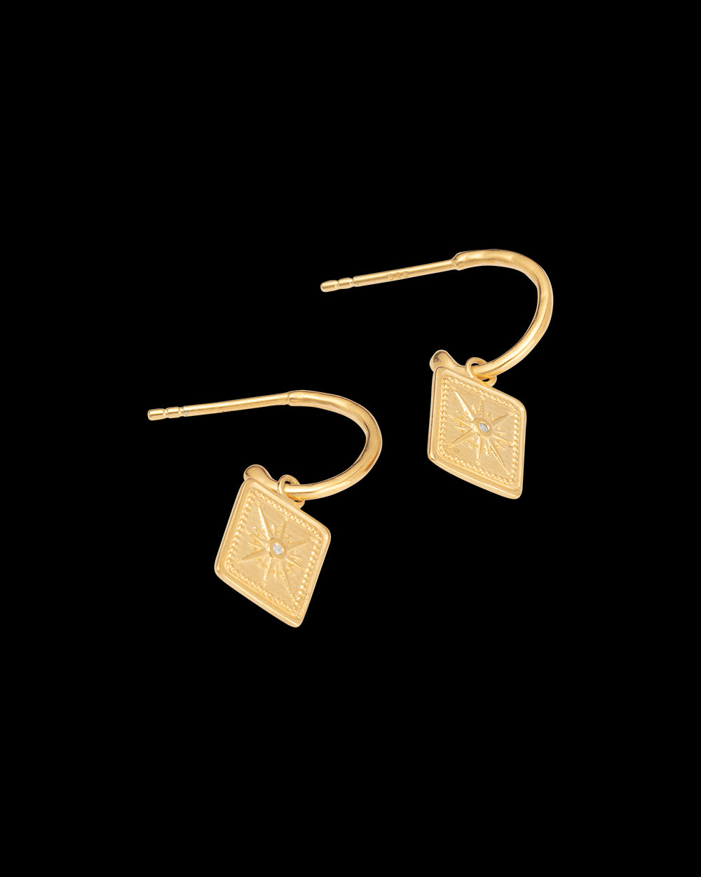 Kirstin Ash 18ct Gold Plated True North Hoops