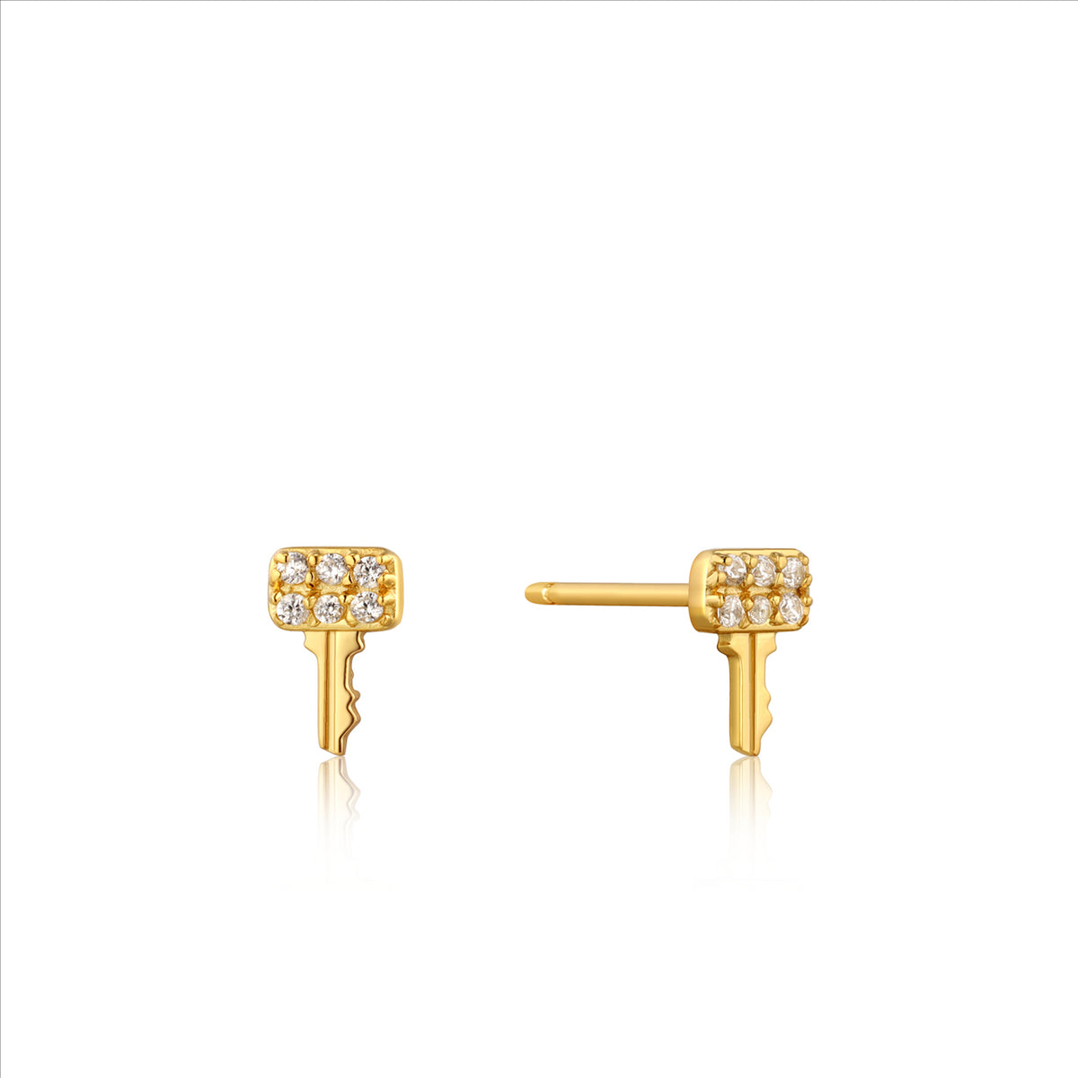 Ania Haie Gold Key Stud Earrings. Design: E032-05G