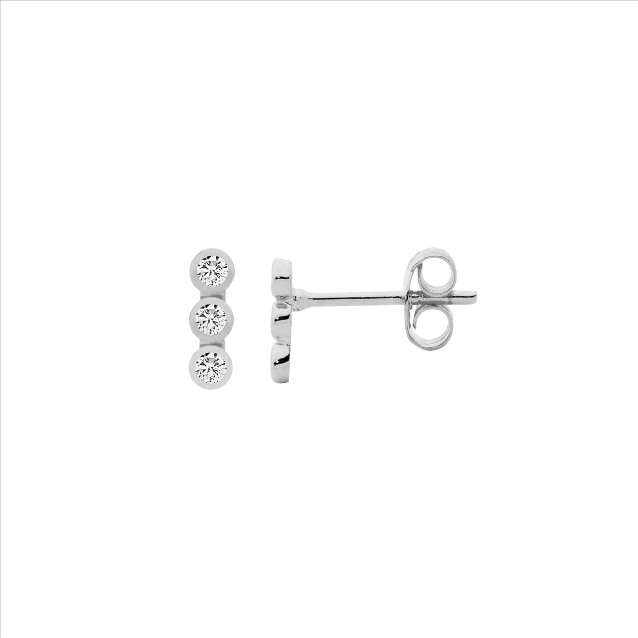 Ellani Bezel Set Cubic Zirconia Studs