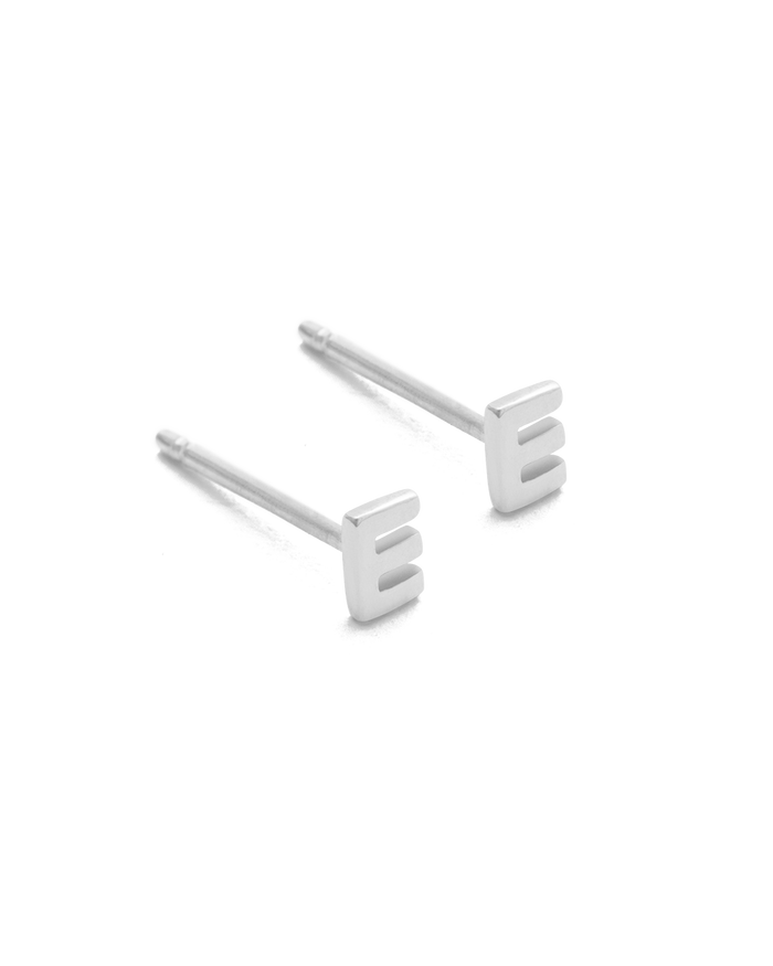Kirstin Ash Initial "E"  Earrings Sterling Silver