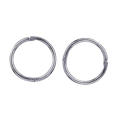 Sterling Silver Solid 10mm I.D. Plain Sleepers