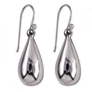 Large Plain Teardrop Earwires in Sterling Silver