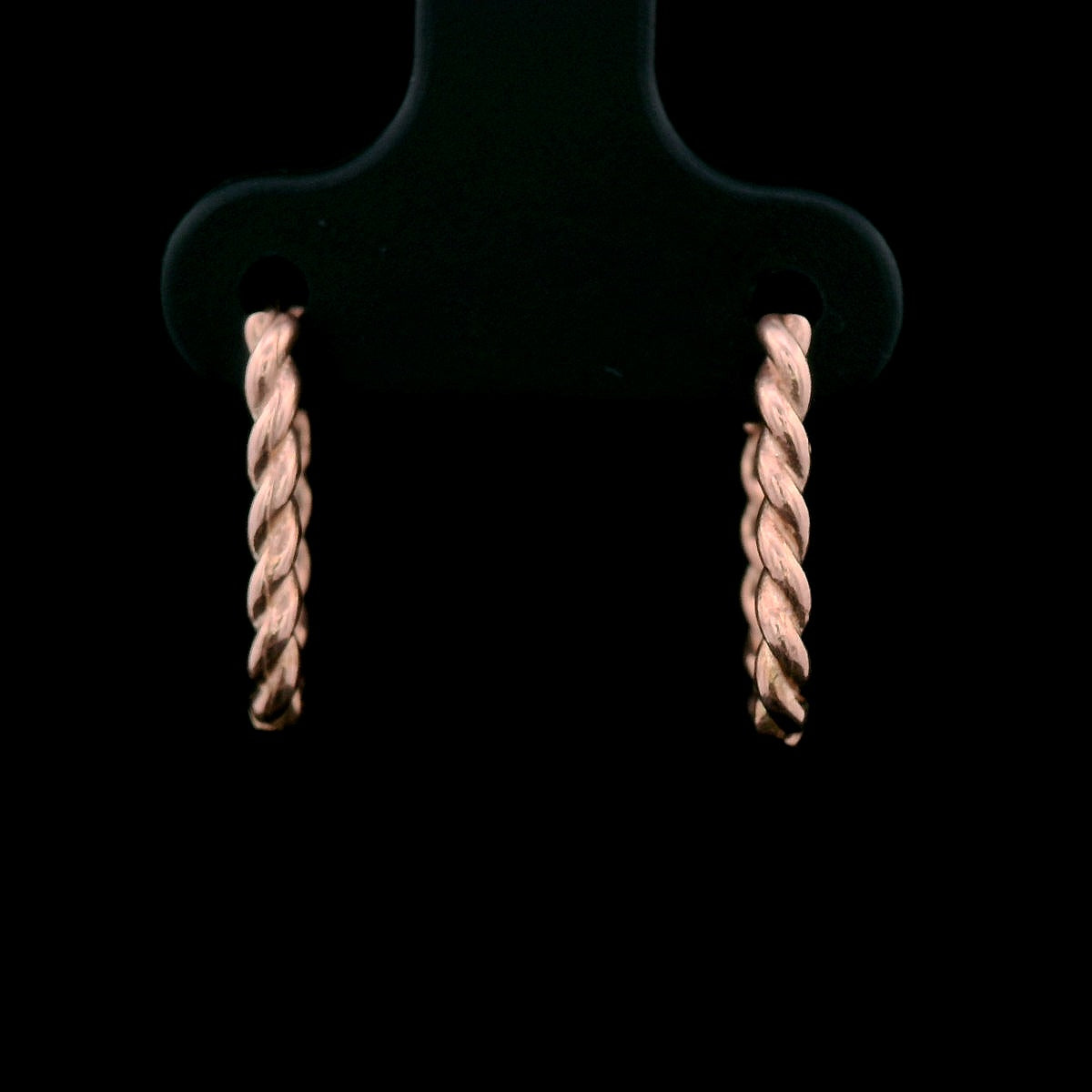 Rose Gold Paperclip Huggie Earrings