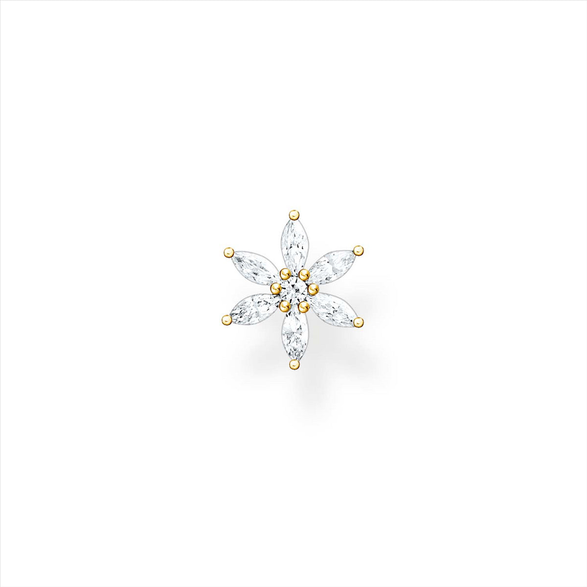 Thomas Sabo Single Ear Stud Flower Gold