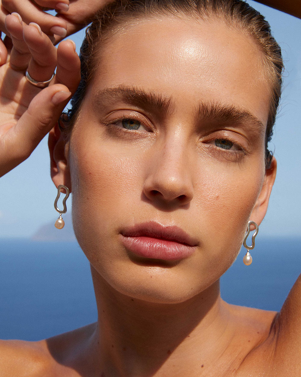 Kirstin Ash Sterling Silver  Onda Pearl Earrings