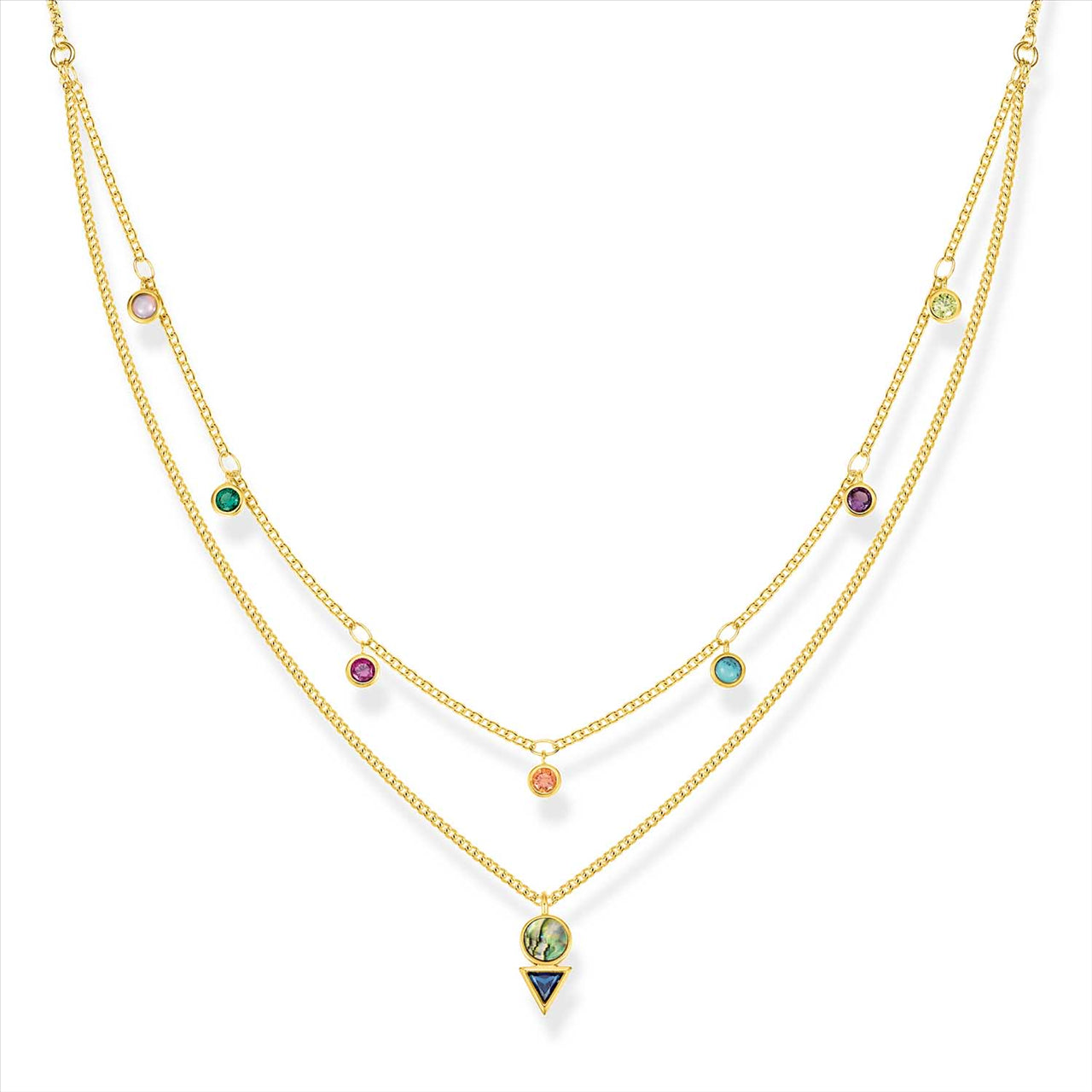 Thomas Sabo Necklace "Colourful Stones" 40/42.5/45cm