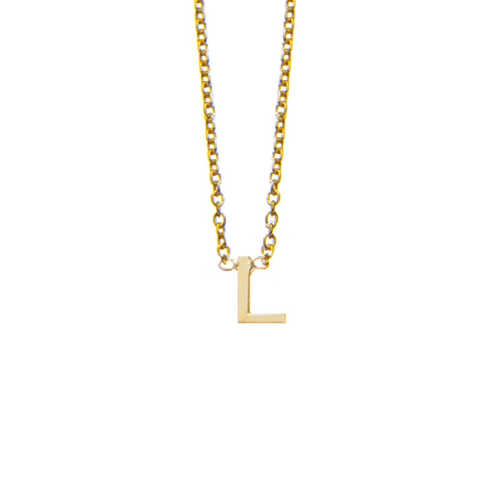 Gold Plated Intial "L" Necklace