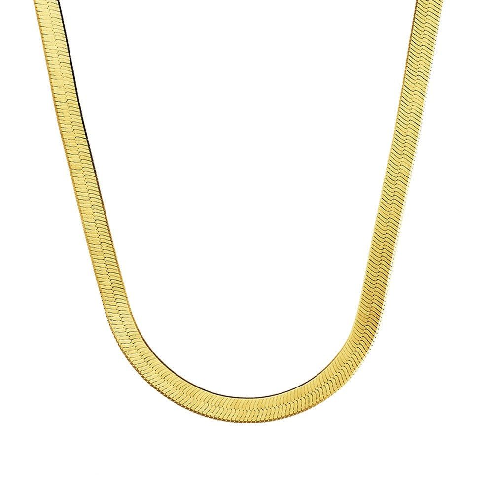 4mm Gold Plated Herringbone Chain