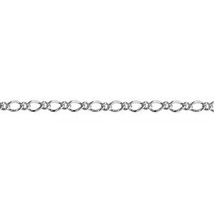 Sterling Silver Oval Figaro Chain