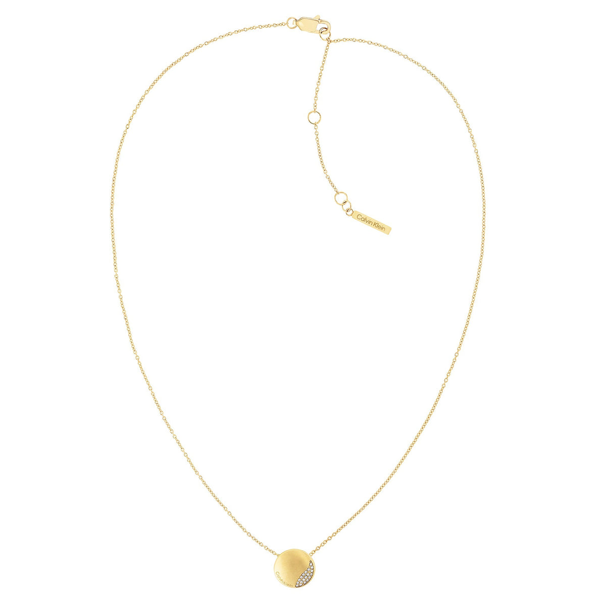 Calvin Klein Jewellery Gold Steel with Crystals Women&#39;s Pendant Necklace