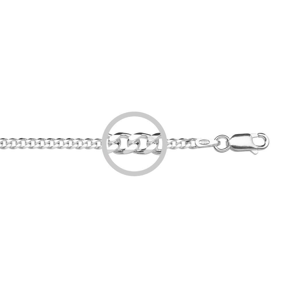 Sterling Silver Curb Link Chain 50CM