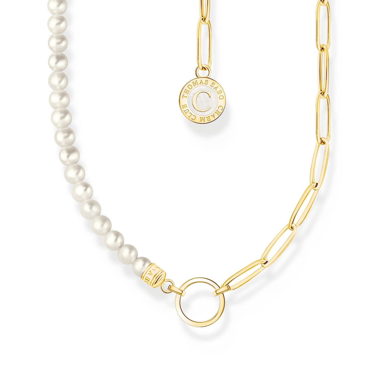 Thomas Sabo Necklace With Charmista Disc Gold Plated 45cm