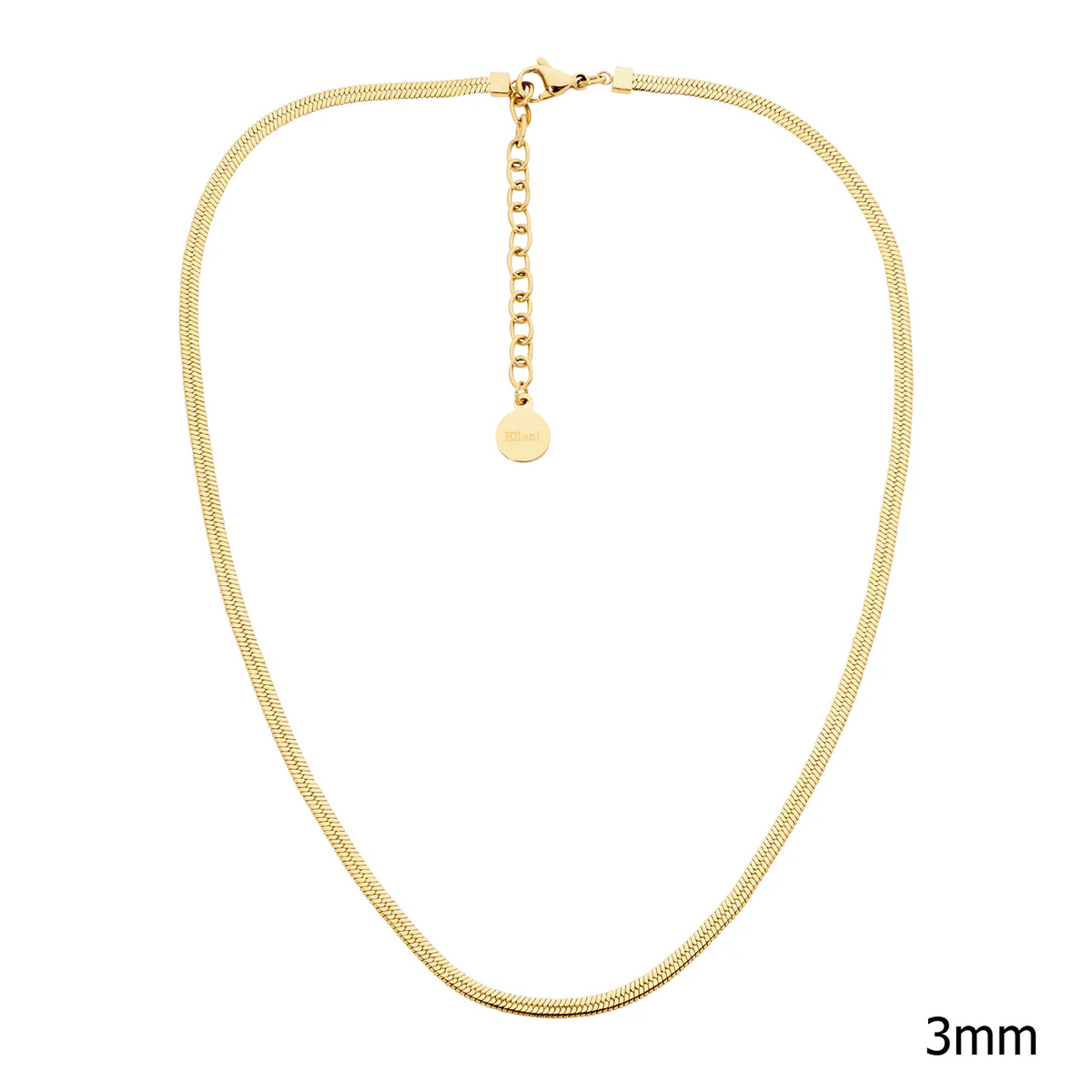 Ellani Stainless Steel Herringbone Chain 40+5cm