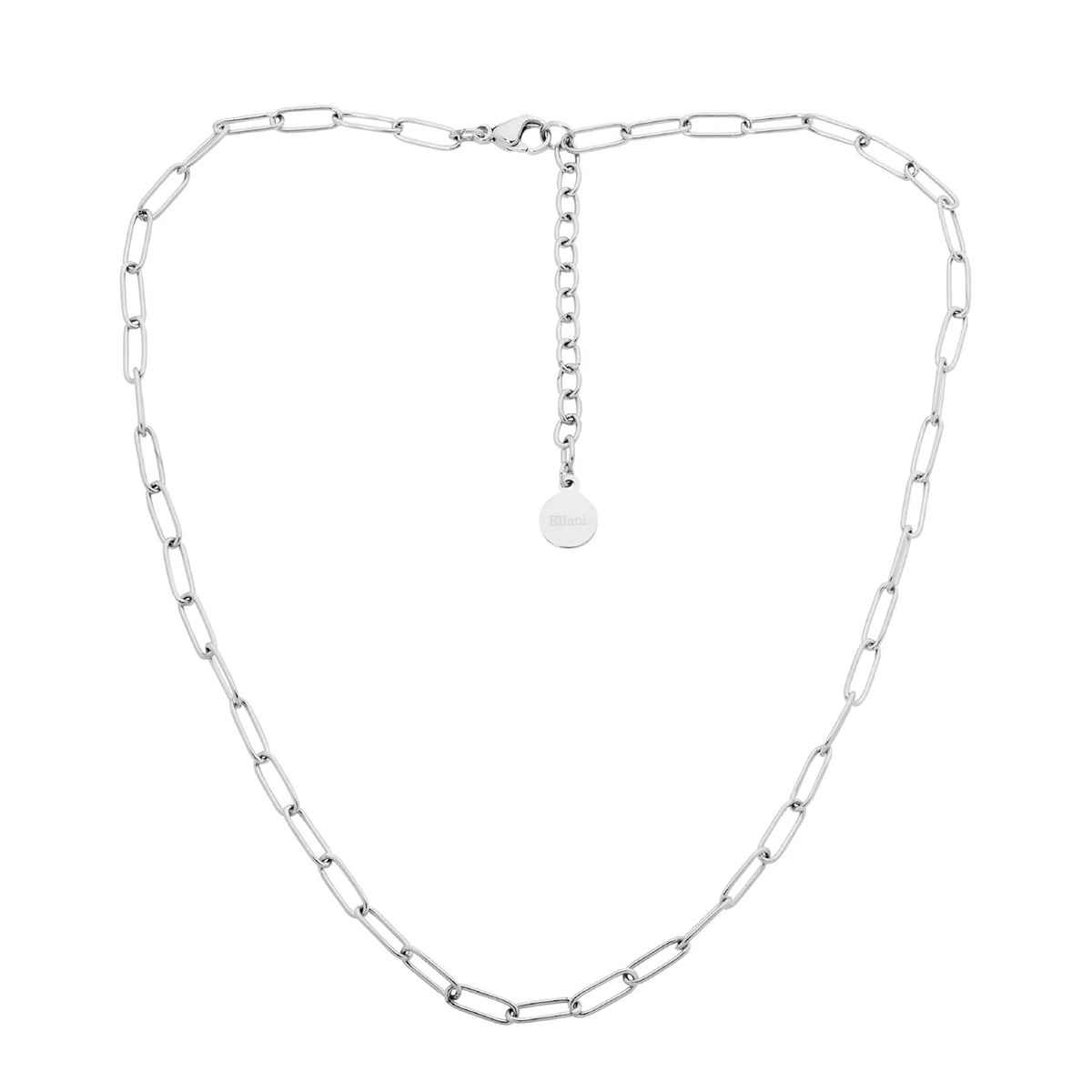 Ellan Stainless Steel Paperclip Chain 40+5cm