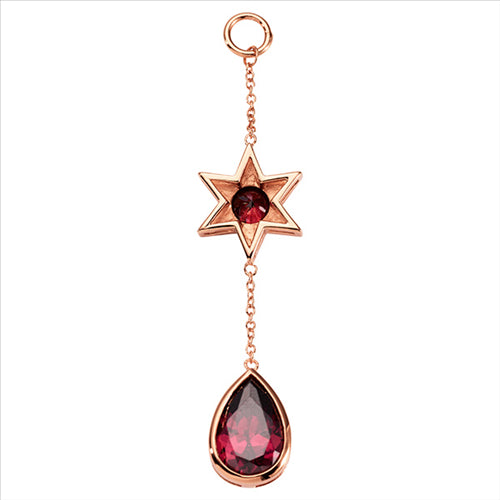 Nikki Lissoni Rose Gold Plated Star Drop 62mm Charm